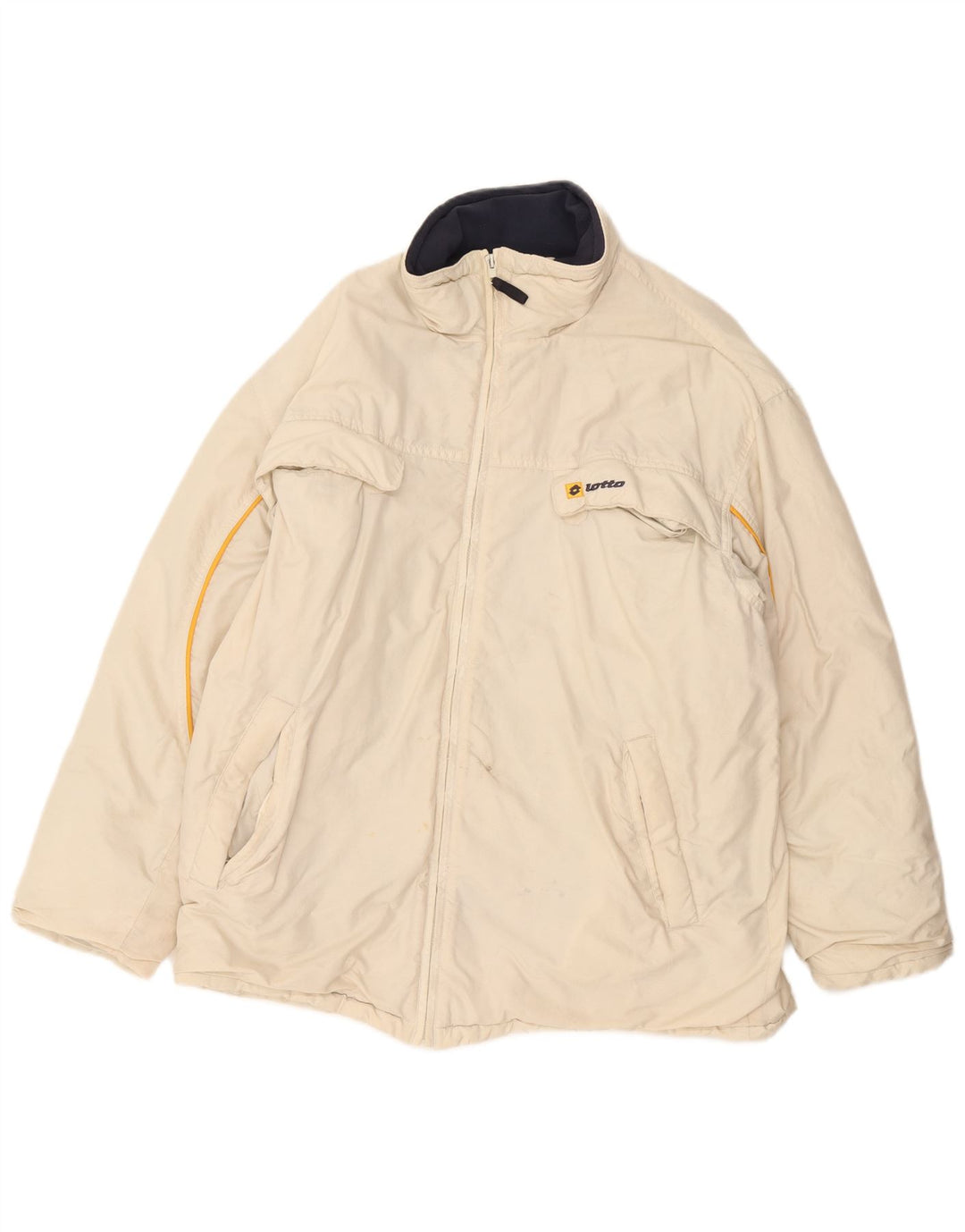 Lotto Herren-Windbreaker-Jacke, UK 38, Medium, Off-White-Nylon
