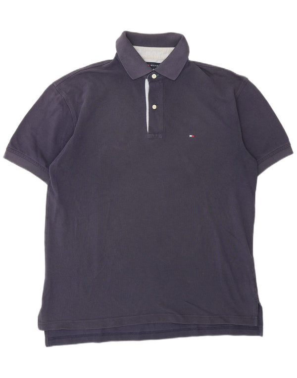 TOMMY HILFIGER Herren Poloshirt Medium Marineblau Baumwolle