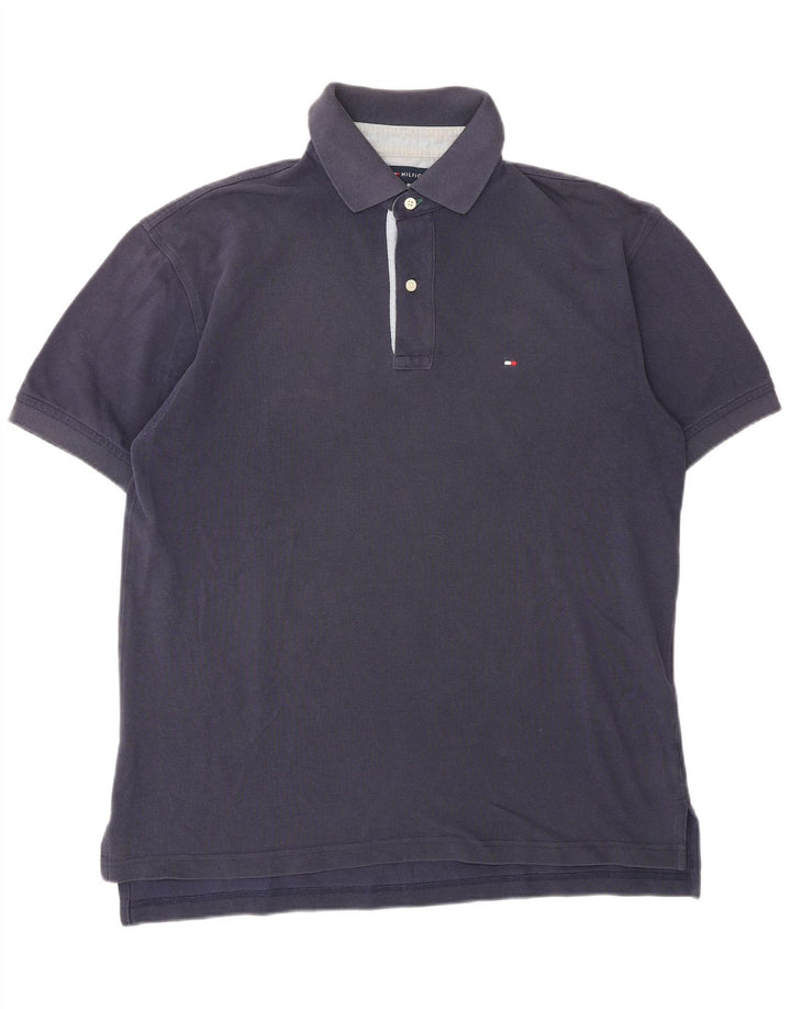 TOMMY HILFIGER Herren Poloshirt Medium Marineblau Baumwolle