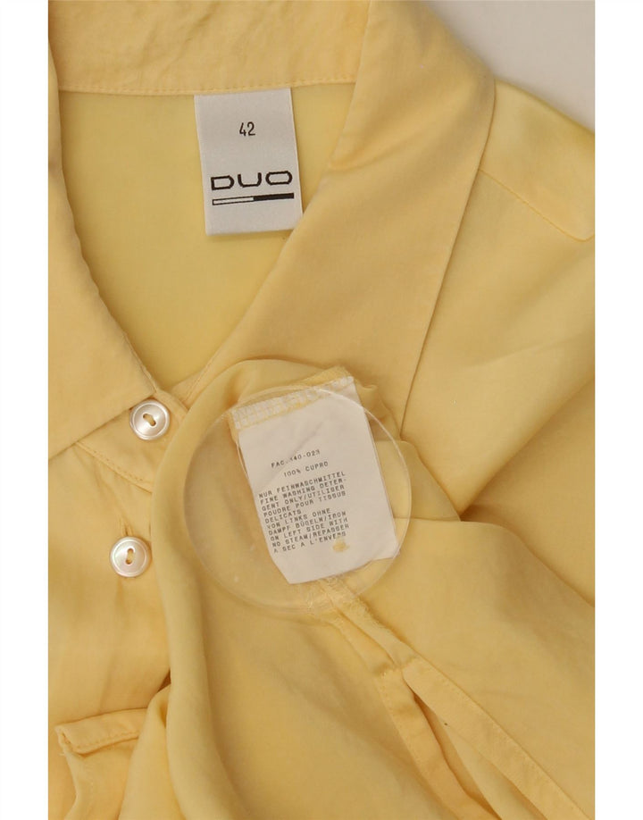VINTAGE Womens Shirt EU 42 Large Yellow Cupro Vintage Vintage and Second-Hand Vintage from Messina Hembry 