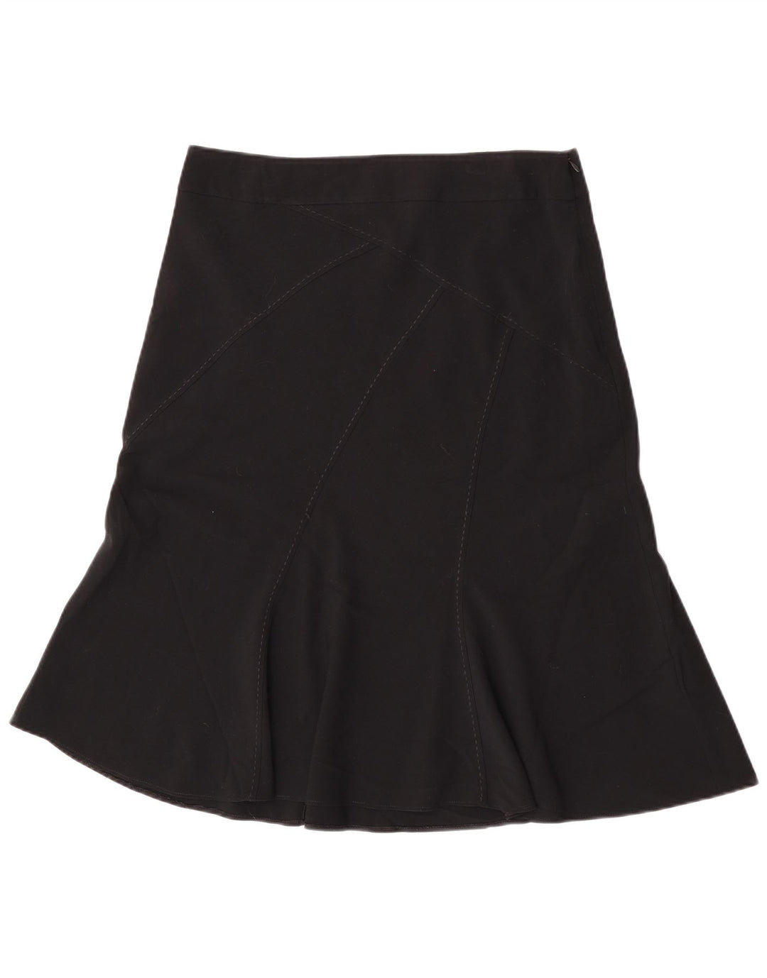 Marks & Spencer Damen Trompetenrock UK 14 Large W32 Schwarz Polyester