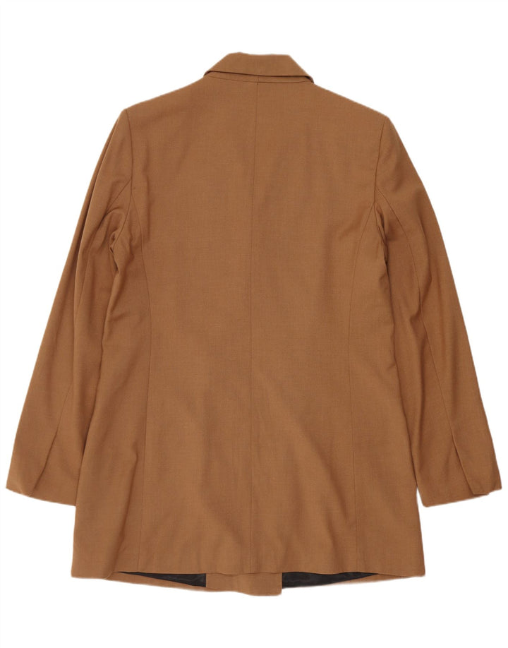 Langer zweireihiger Blazer für Damen von Zara, Gr. 12, Mittelbraun
