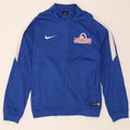 NIKE Boys Dri Fit Tracksuit Top Jacket 12-13 Years Large  Blue Colourblock Vintage Nike and Second-Hand Nike from Messina Hembry 