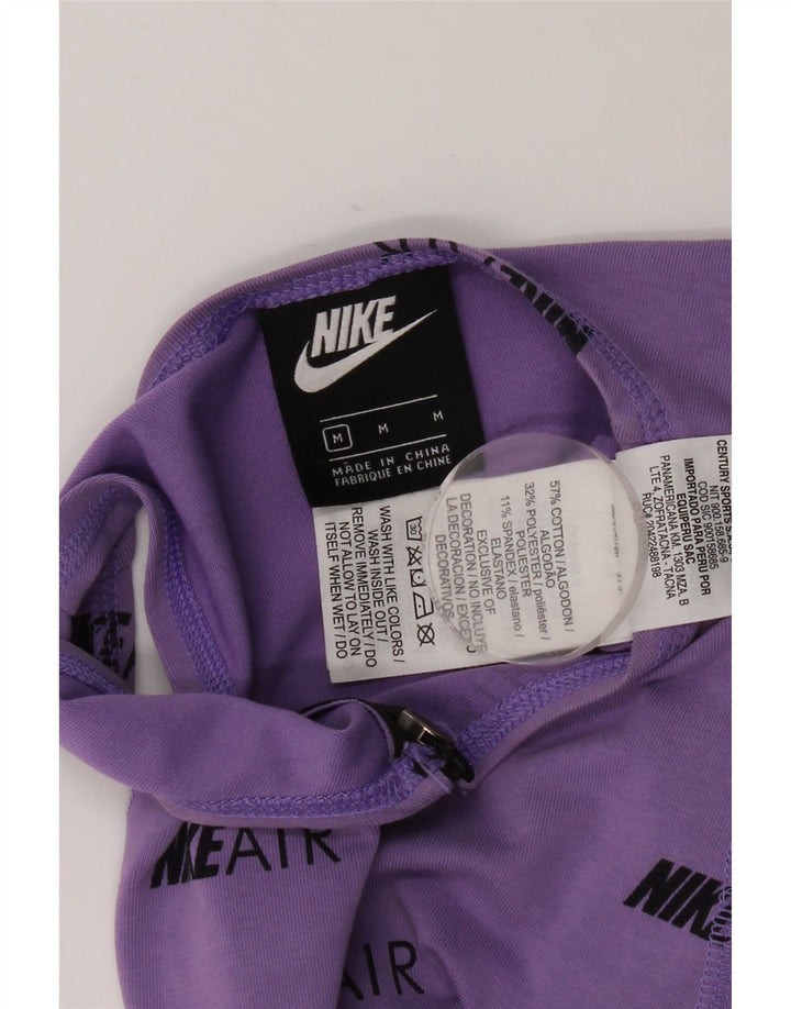 Nike Womens Graphic Bodysuit UK 12 Mittellila Baumwolle