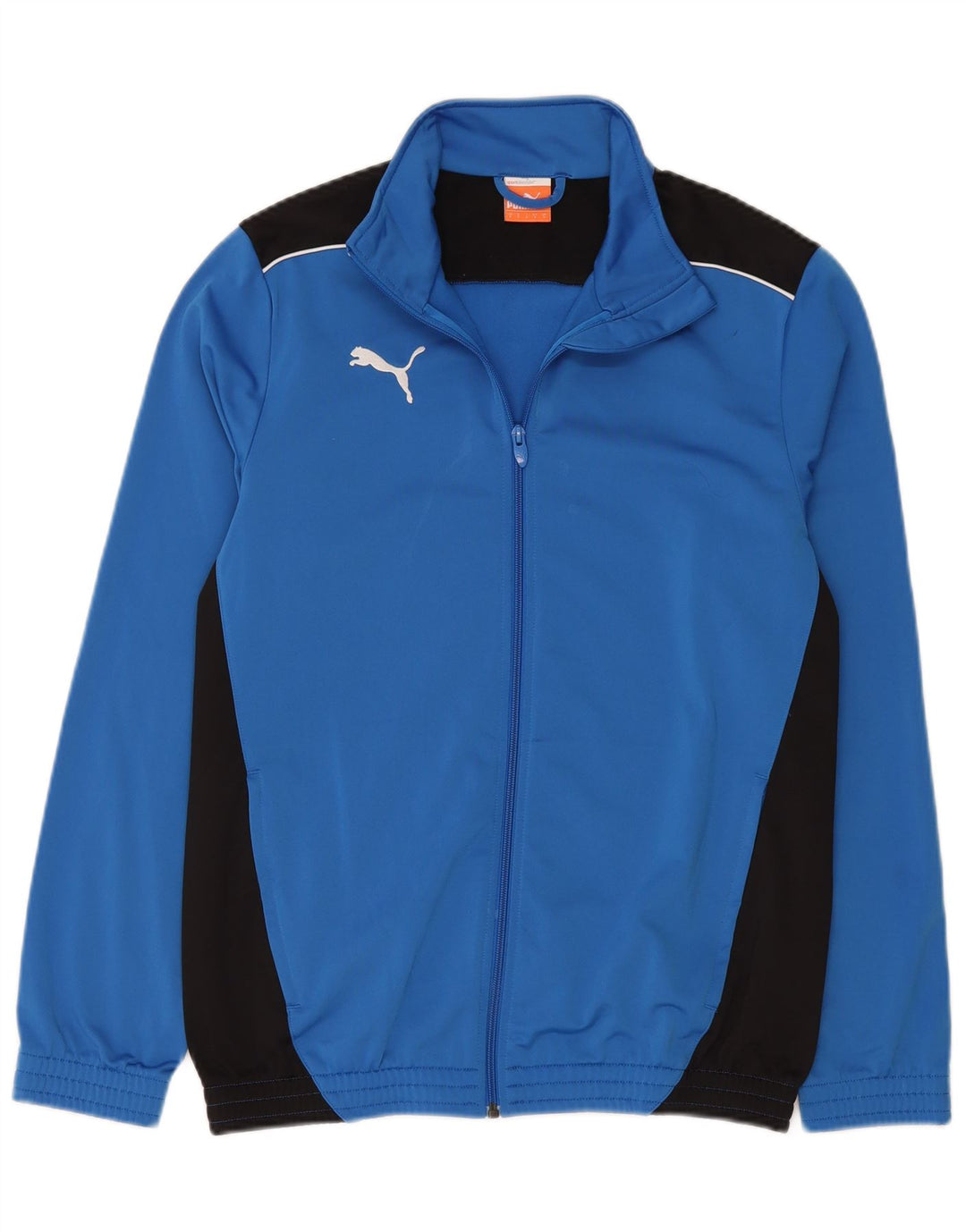 Puma Herren-Trainingsanzug-Top-Jacke, kleines blaues Farbblock-Polyester