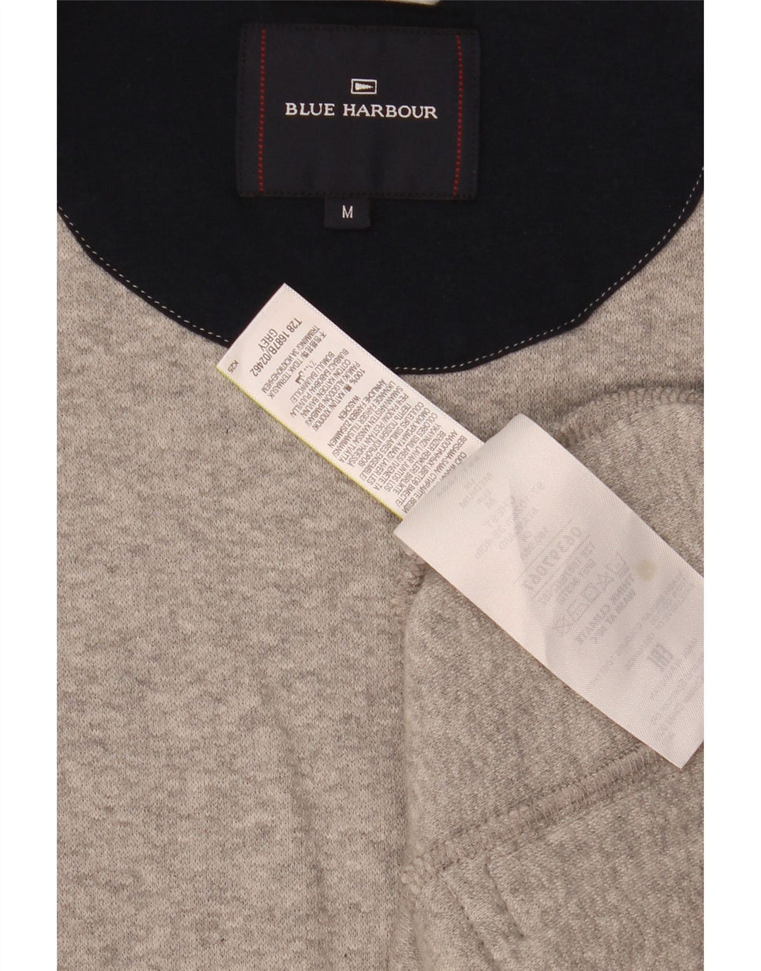 Marks & Spencer Herren Blue Harbor Trainingsanzug-Oberteil aus mittelgrauer Baumwolle