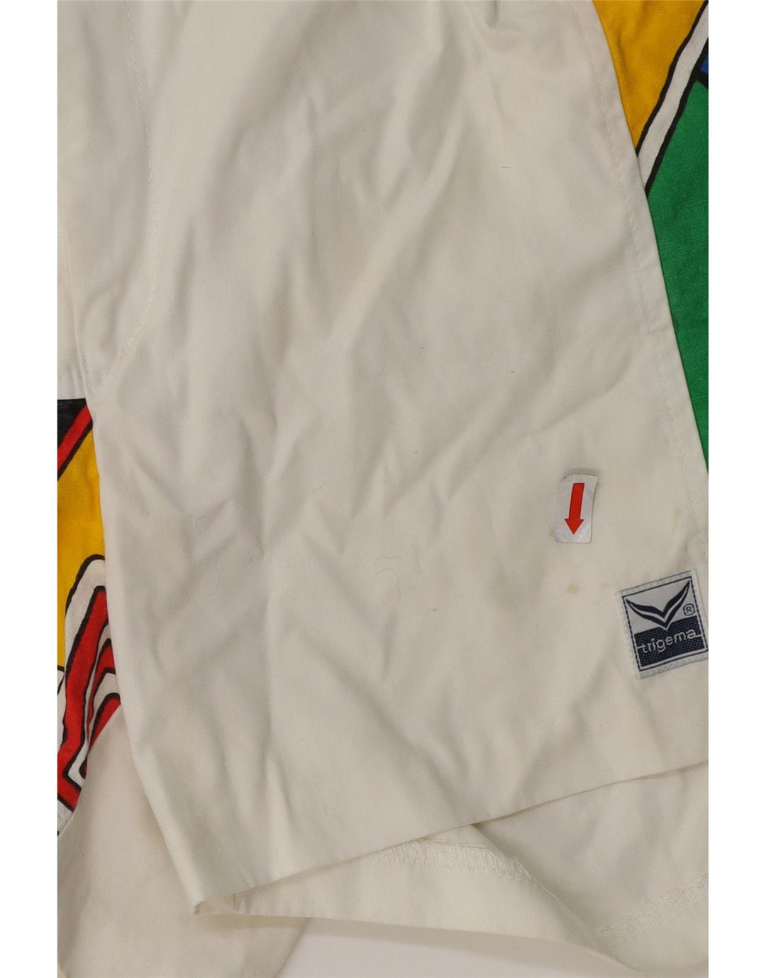 TRIGEMA Herren Chino-Shorts IT 52 XL W36 Weiße geometrische Baumwolle