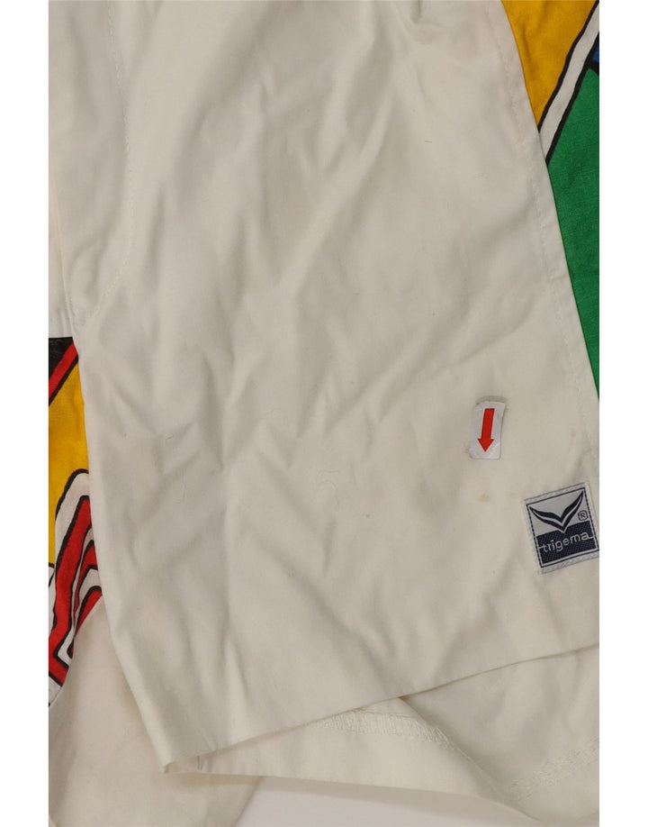 TRIGEMA Herren Chino-Shorts IT 52 XL W36 Weiße geometrische Baumwolle