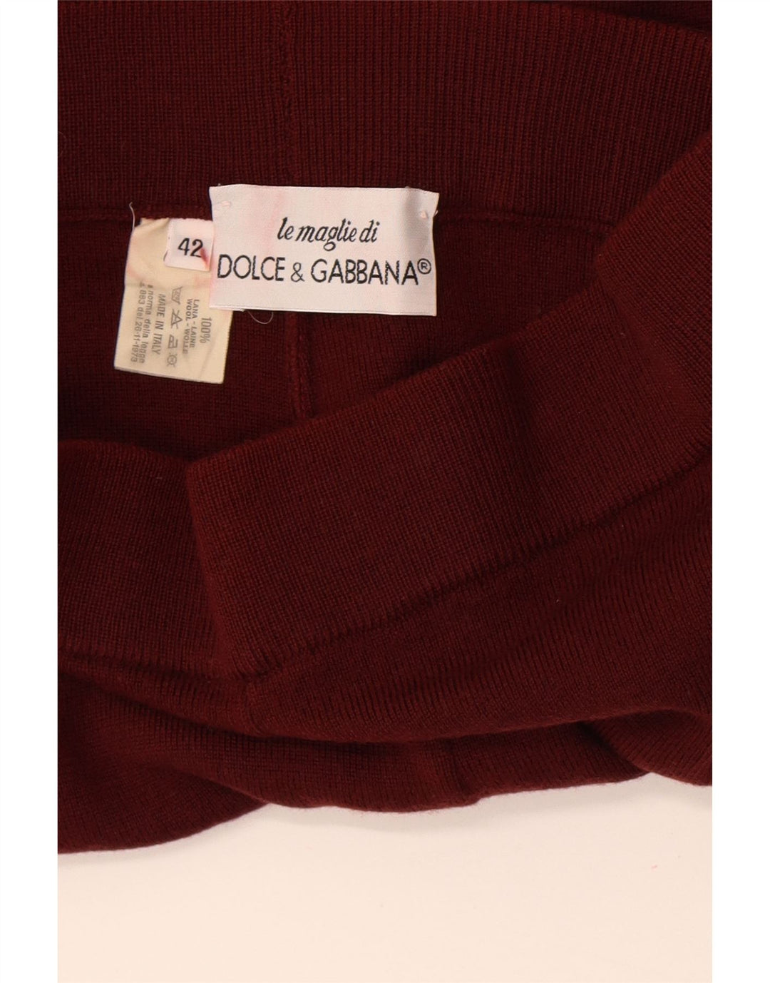 Dolce & Gabbana Damen Strickleggings IT 42 Mittelbraune Wolle