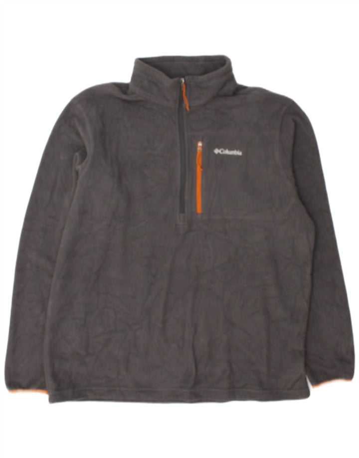 Columbia Herren-Fleecepullover mit Reißverschluss, XL, graues Polyester