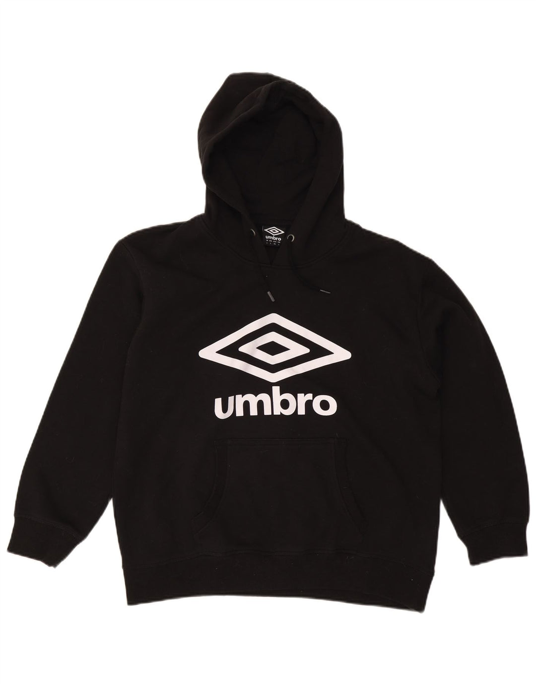 UMBRO Herren-Kapuzenpullover mit Grafik, groß, aus schwarzer Baumwolle