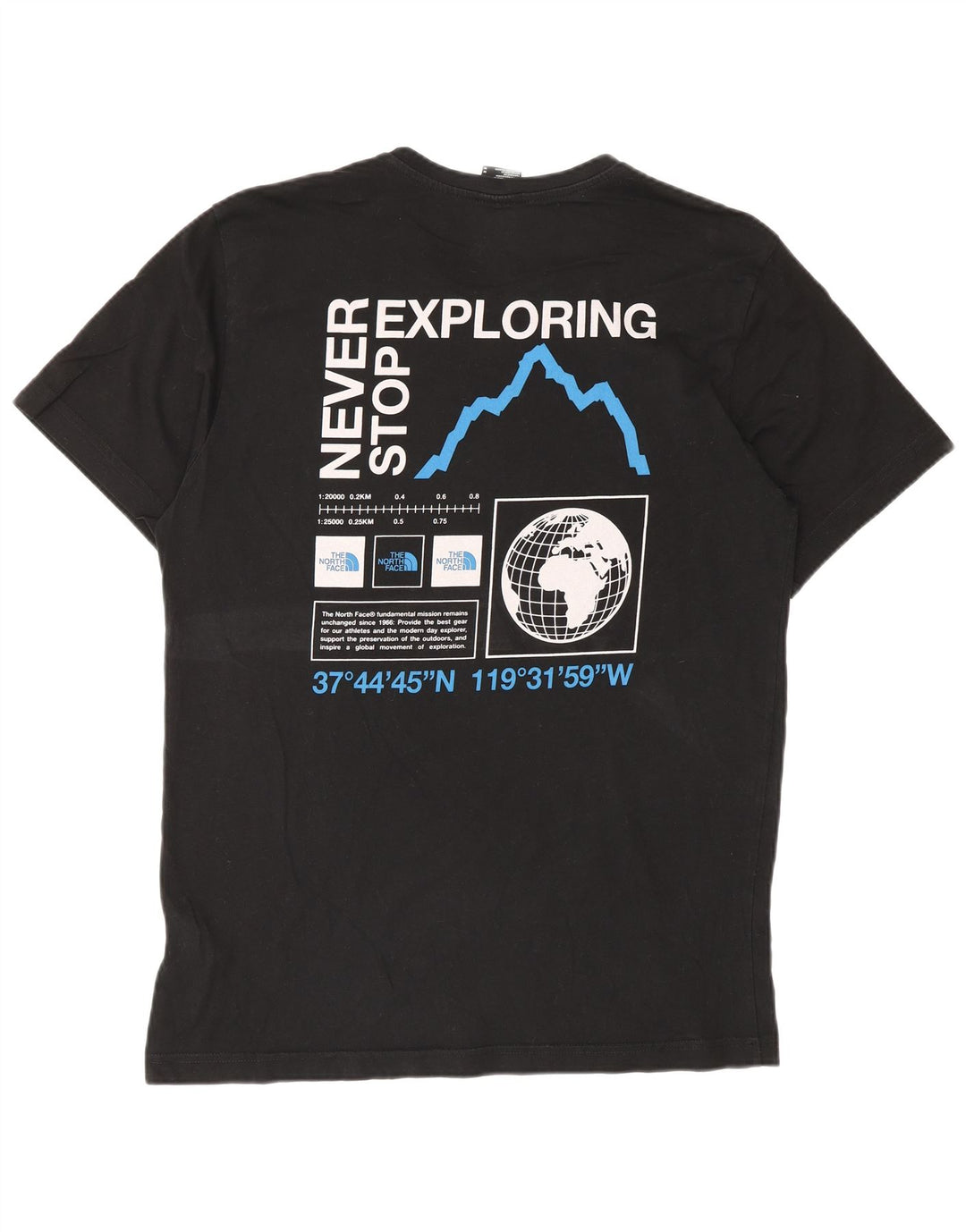 The North Face Herren-T-Shirt mit Grafik, mittelschwarze Baumwolle