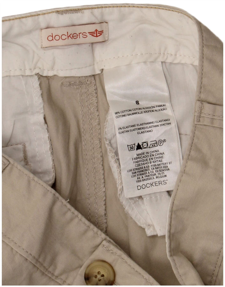 Dockers Damen Chinoshorts US 8 Medium W30 Beige Baumwolle