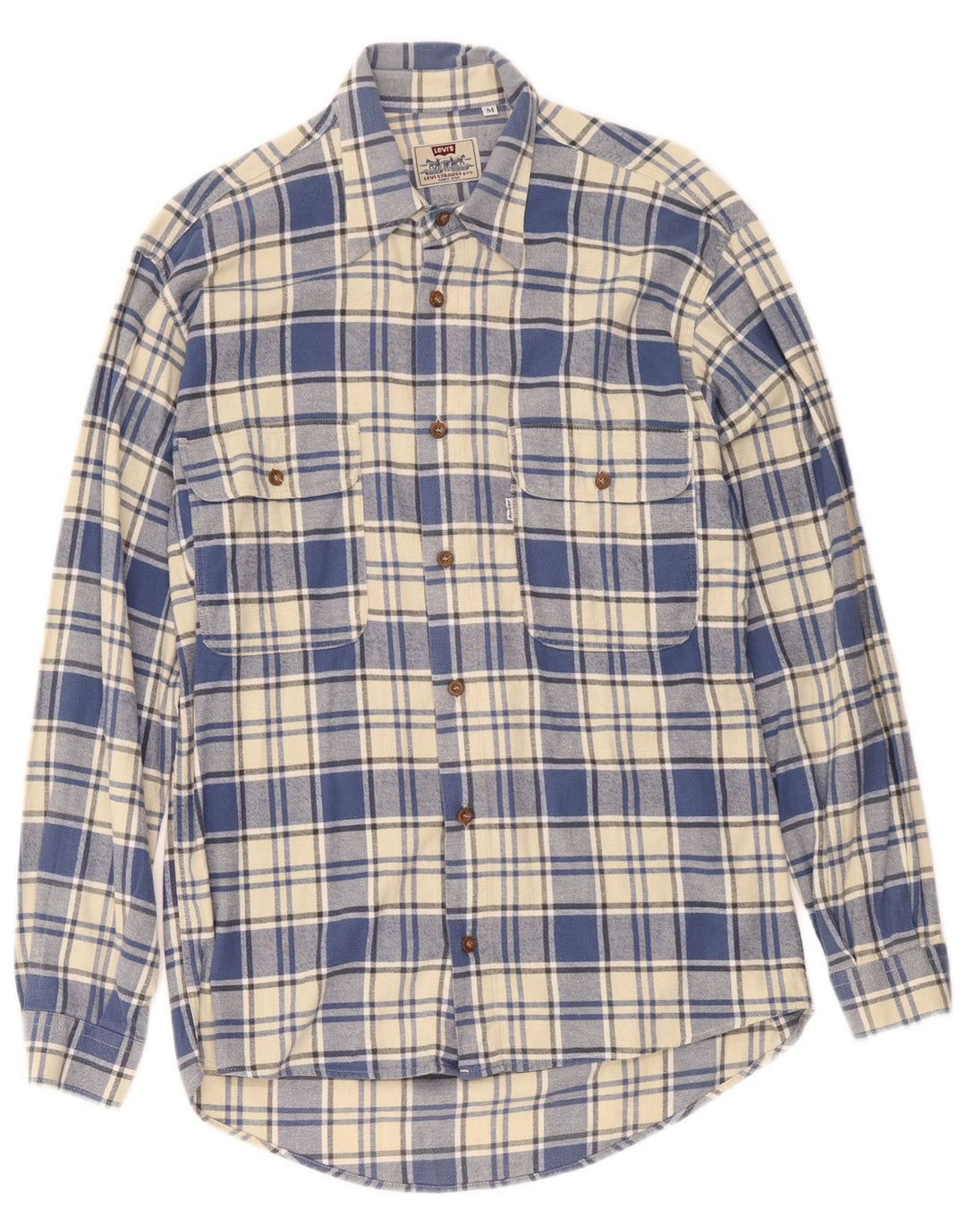 Levi's Herren Flanellhemd Mittelblau kariert