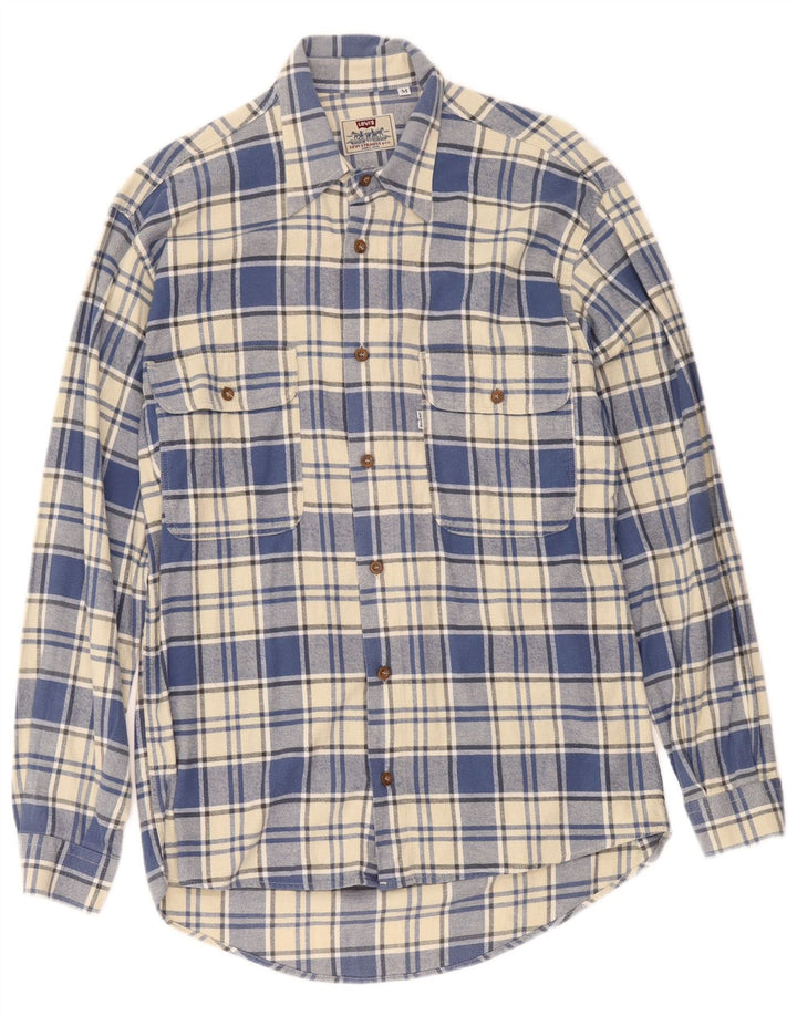Levi's Herren Flanellhemd Mittelblau kariert