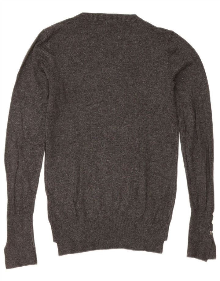 Zara Damen-Pullover mit Rundhalsausschnitt, Gr. 8, Grau