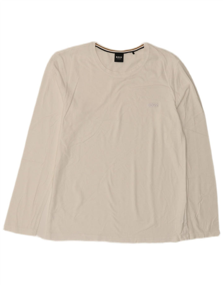 HUGO BOSS Herren Top Langarm Small Weiß