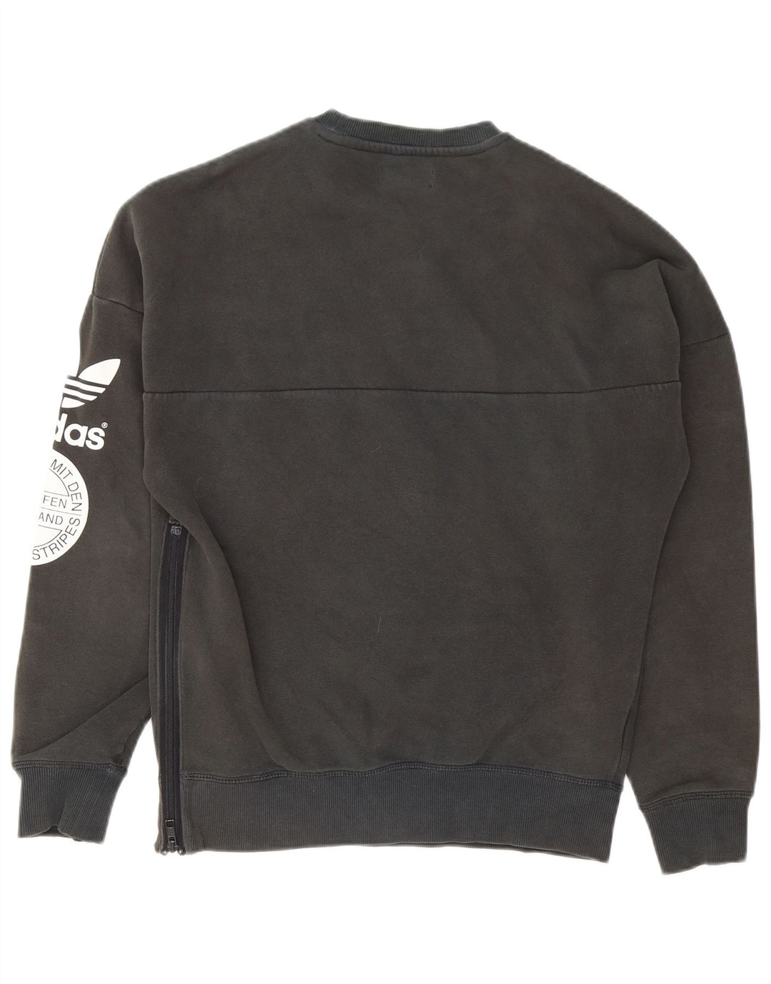 Adidas Herren Grafik-Sweatshirt-Pullover, klein, graue Baumwolle