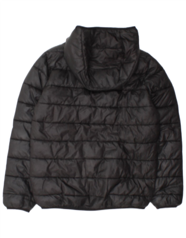 Champion Wattierte Jacke mit Kapuze für Jungen, 11–12 Jahre, Größe L, Schwarz, Polyester