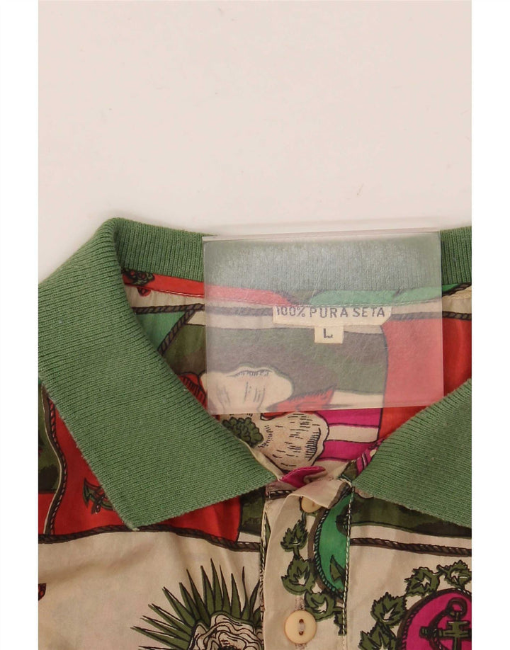 Vintage Herren-Pullover mit abstraktem Muster, groß, mehrfarbig