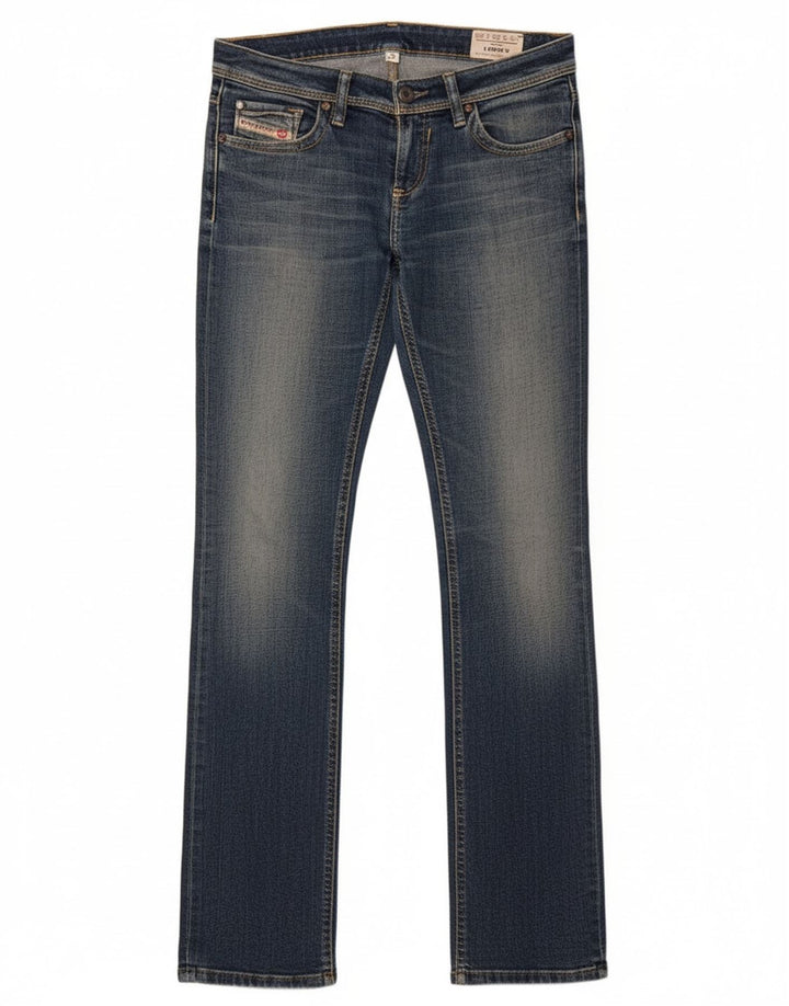 Diesel Damen Lowky Straight Jeans W26 L32 Marineblaue Baumwolle