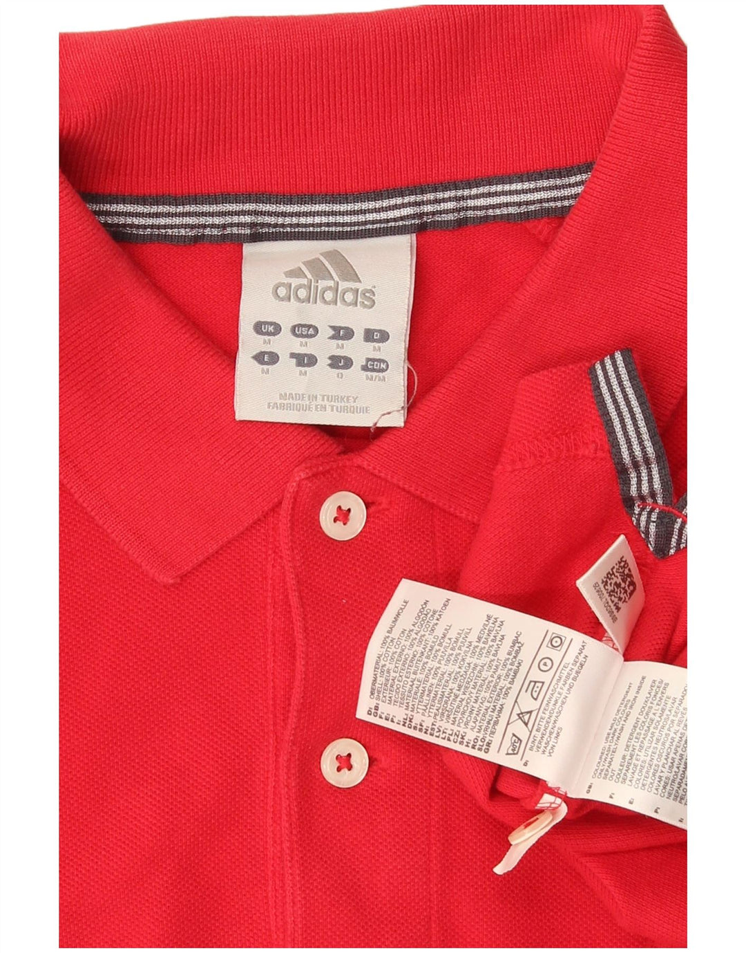 Adidas Herren Poloshirt Mittelrote Baumwolle