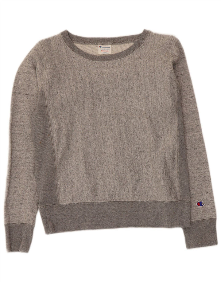 Champion Damen-Sweatshirt-Pullover, Gr. 10, Größe S, Grau, Farbblock