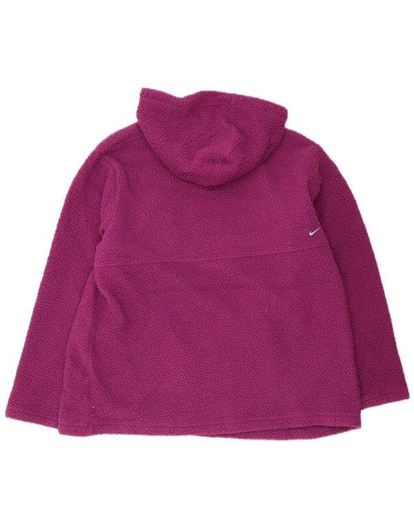 Nike Damen Therma-Fit Kapuzen-Fleecepullover UK 18 XL Lila Polyester