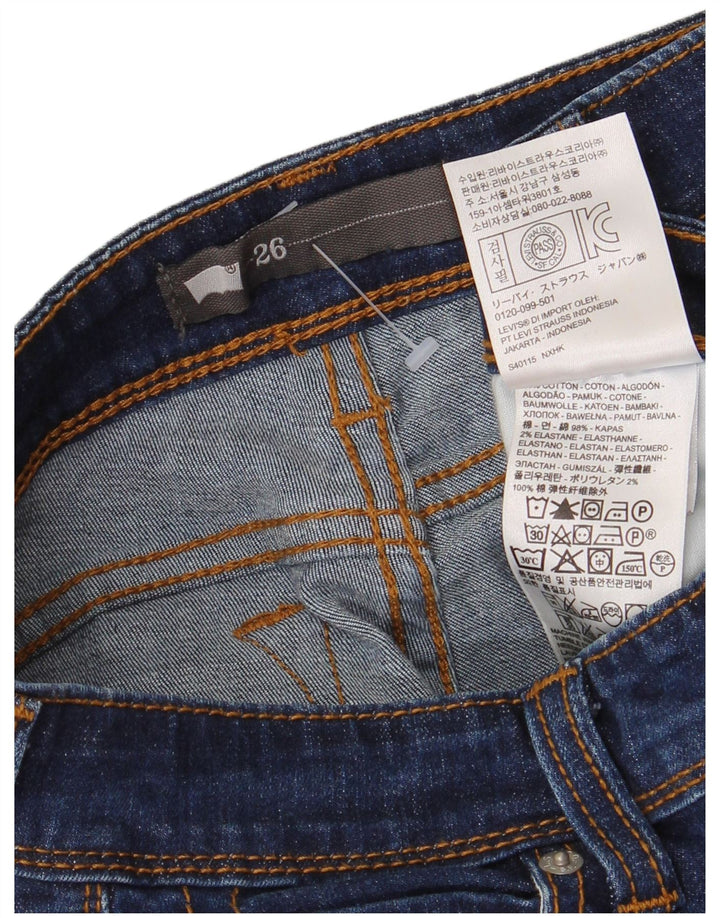 Levi's Damen Capri-Jeans W26 L21 Marineblaue Baumwolle