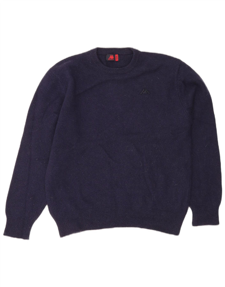 Kappa Damen-Pullover mit Rundhalsausschnitt, UK 14, mittelmarineblaue Wolle