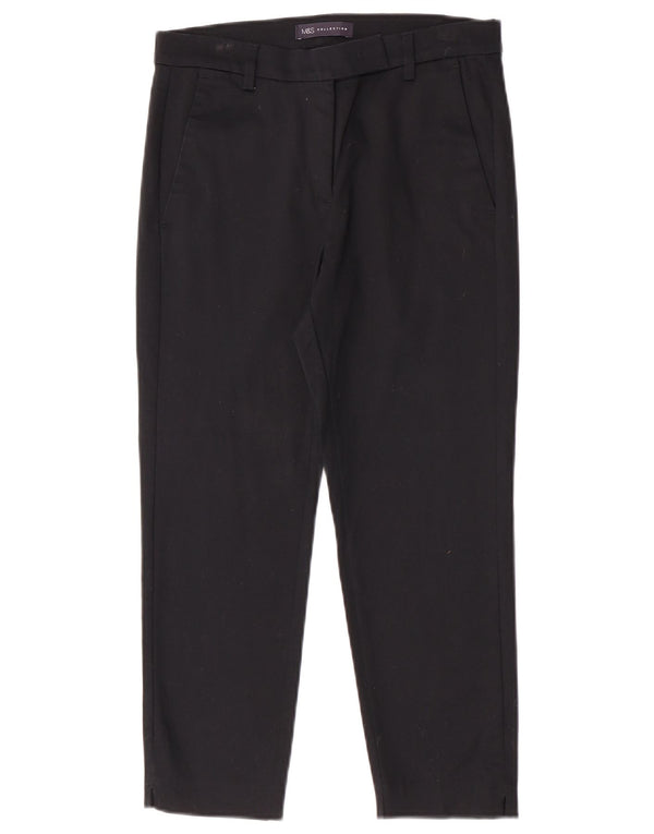 Marks & Spencer Damen gerade Anzughose UK 10 Small W28 L23 Schwarz