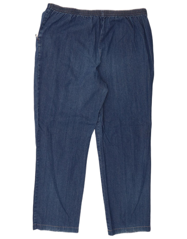 Marks & Spencer Damen High Waist Tapered Jeans UK 20 2XL W42 L30 Blau