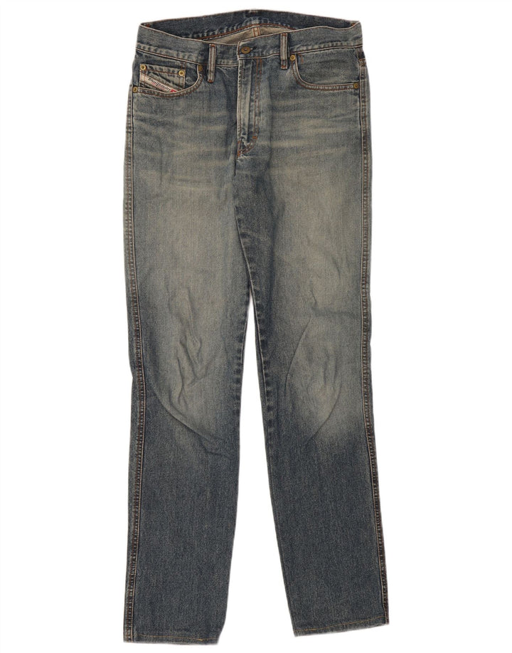 Diesel Herren Straight Jeans W31 L31 Marineblaue Baumwolle