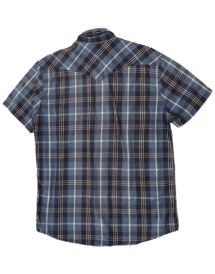 Levi's Herren-Kurzarmhemd, groß, blau kariert, Baumwolle