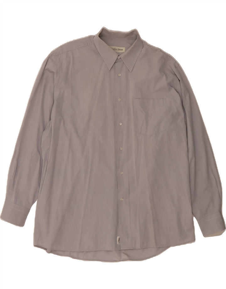 JACQUES BRITT Mens Shirt 2XL Grey Vintage Jacques Britt and Second-Hand Jacques Britt from Messina Hembry 