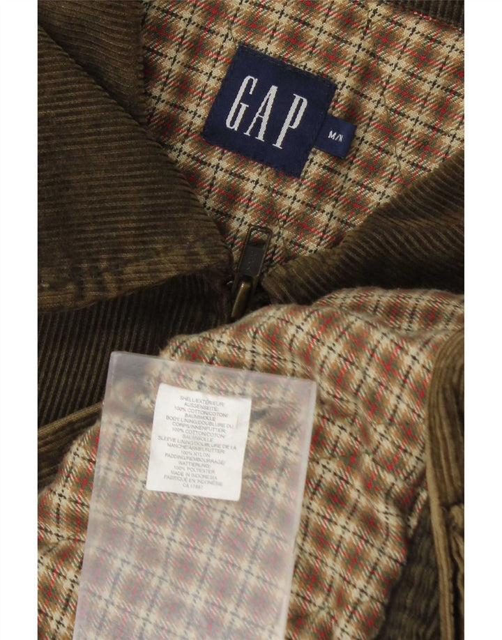 Gap Herren Cordjacke UK 38 Medium Khaki Baumwolle