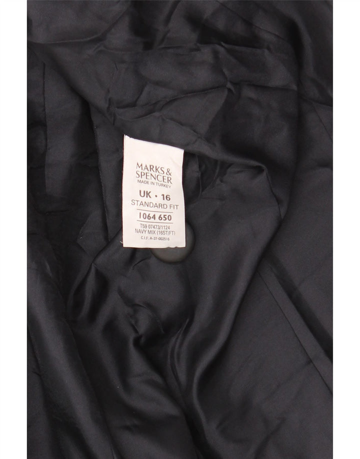 Marks & Spencer Damen Standard-Blazerjacke UK 16 Large Marineblau