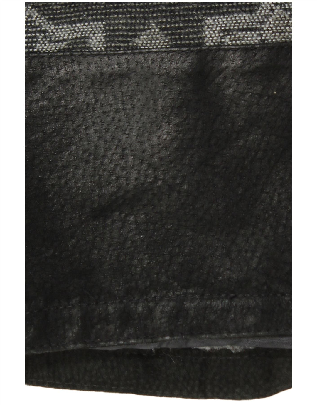 Vintage Herren Lederjacke UK 42 XL Schwarz Fair Isle Leder