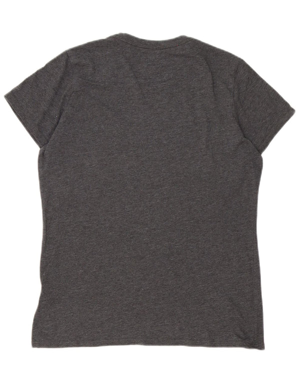The North Face Womens Graphic T-Shirt Top UK 12 Mittelgraue Baumwolle