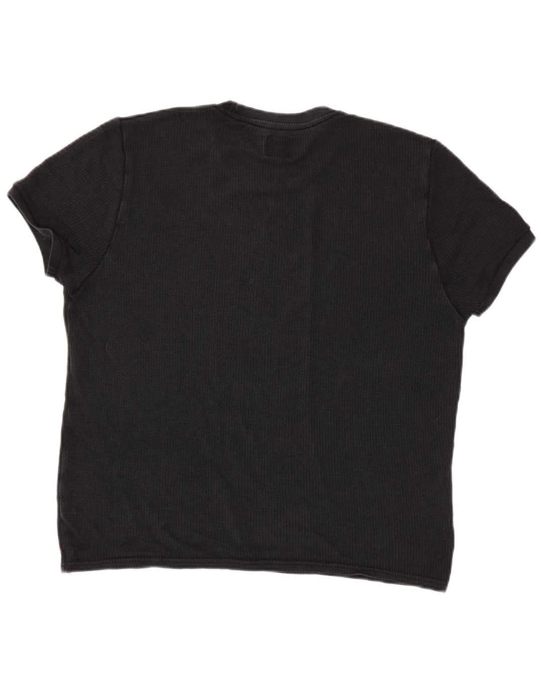 Zara Damen Strick-T-Shirt-Oberteil UK 16 Large Schwarz