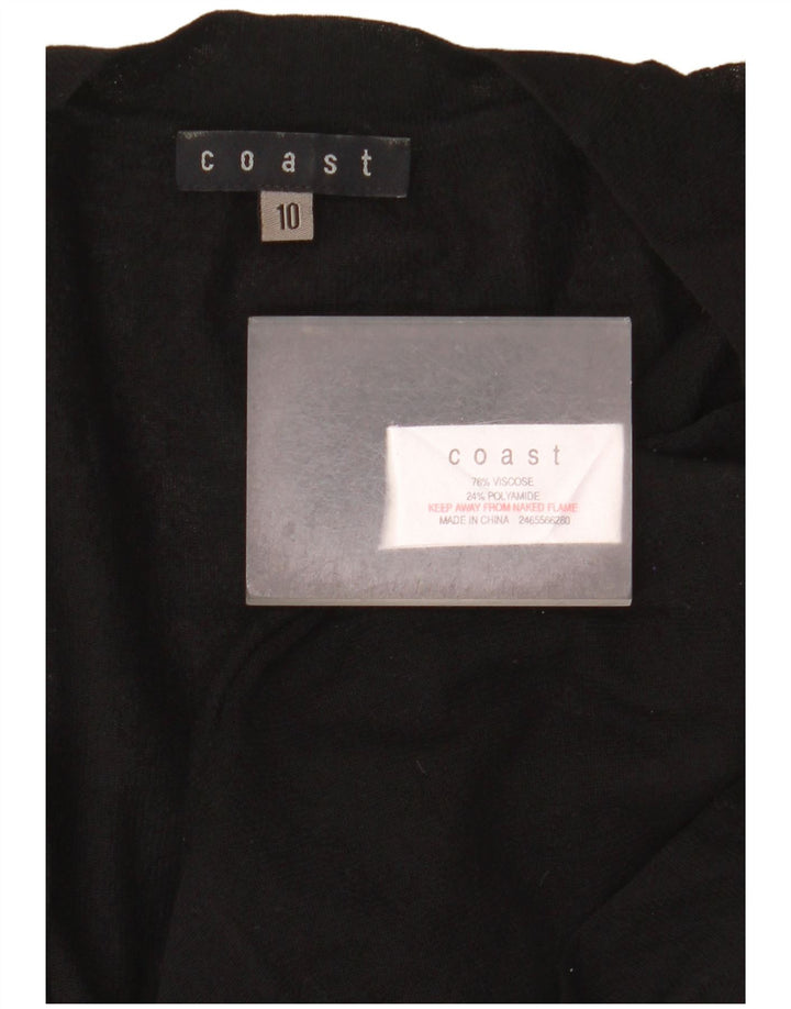 Durchsichtiges Bolero-Top für Damen von Coast, UK 10, Größe S, schwarze Viskose