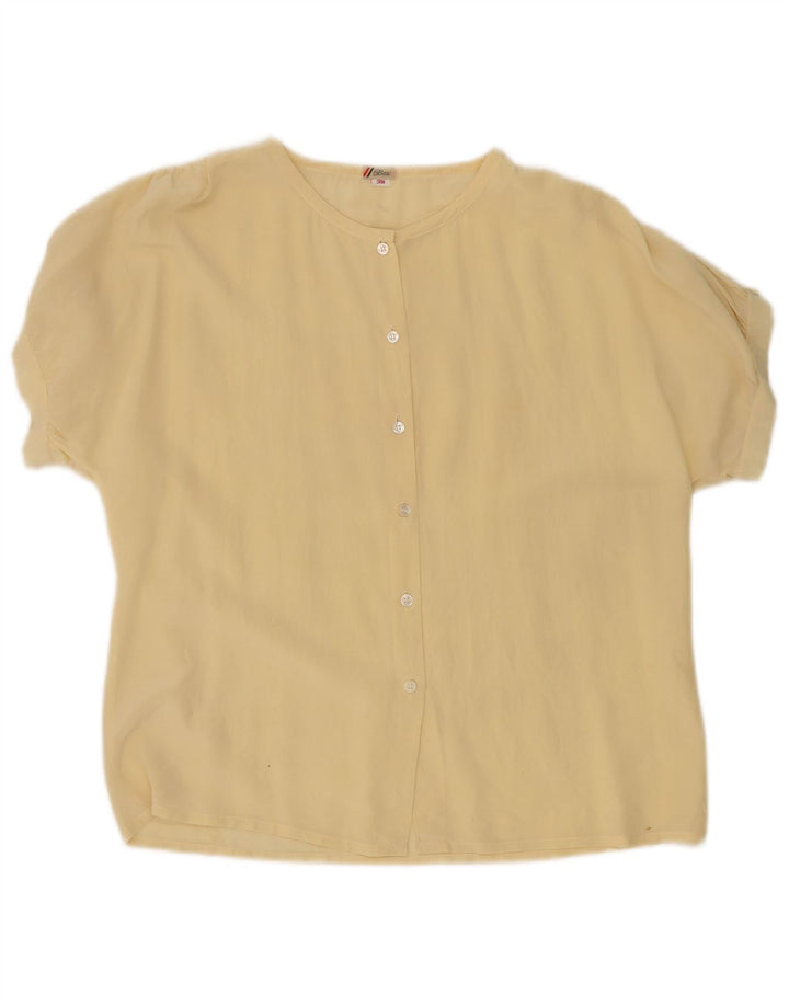Berri Damen Kurzarm-Hemdbluse EU 38 Mittelgelb