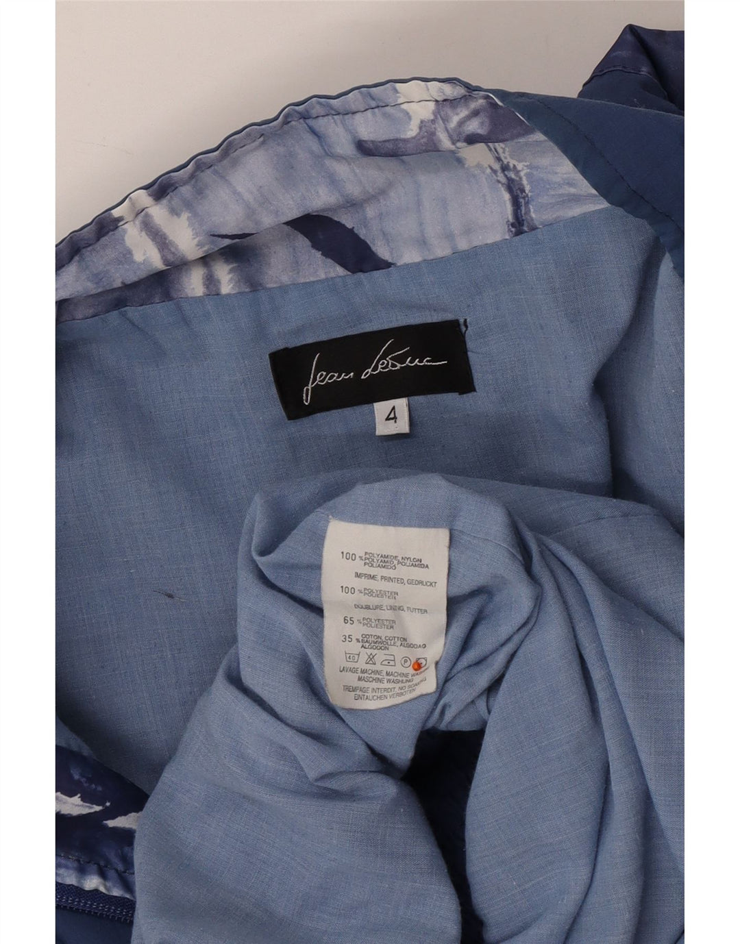 JEAN LEDUC Herren-Trainingsanzug-Oberteil, Jacke, 2XL, blaues Farbblock-Polyester