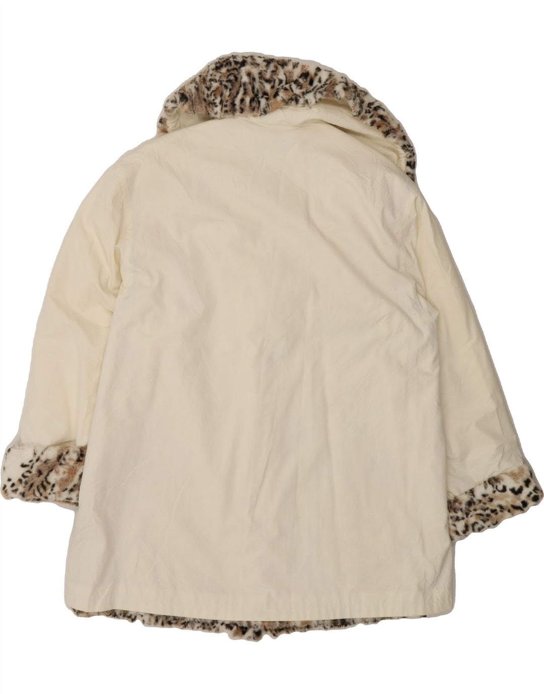 CLASSIC Womens Overcoat UK 14 Large  White Polyacrylic Vintage CLASSIC and Second-Hand CLASSIC from Messina Hembry 