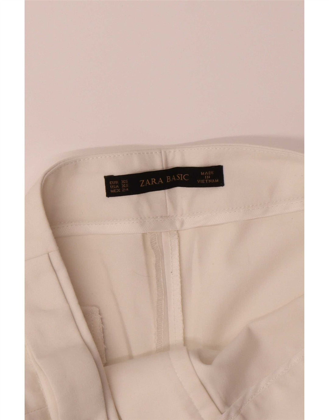 Zara Damen Chinoshorts XS W24 Weiße Baumwolle