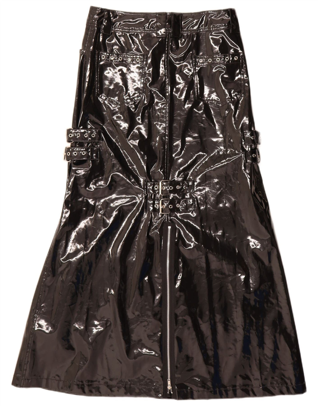 QUEEN OF DARKNESS Damen Maxi-A-Linien-Rock, Größe S, W28, Schwarz, Gothic