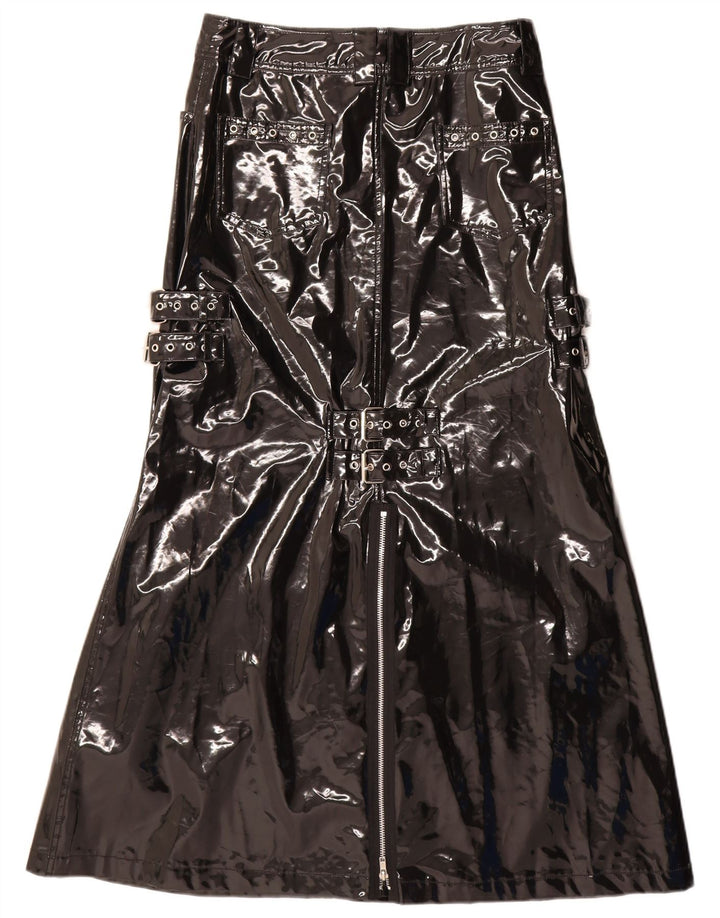 QUEEN OF DARKNESS Damen Maxi-A-Linien-Rock, Größe S, W28, Schwarz, Gothic