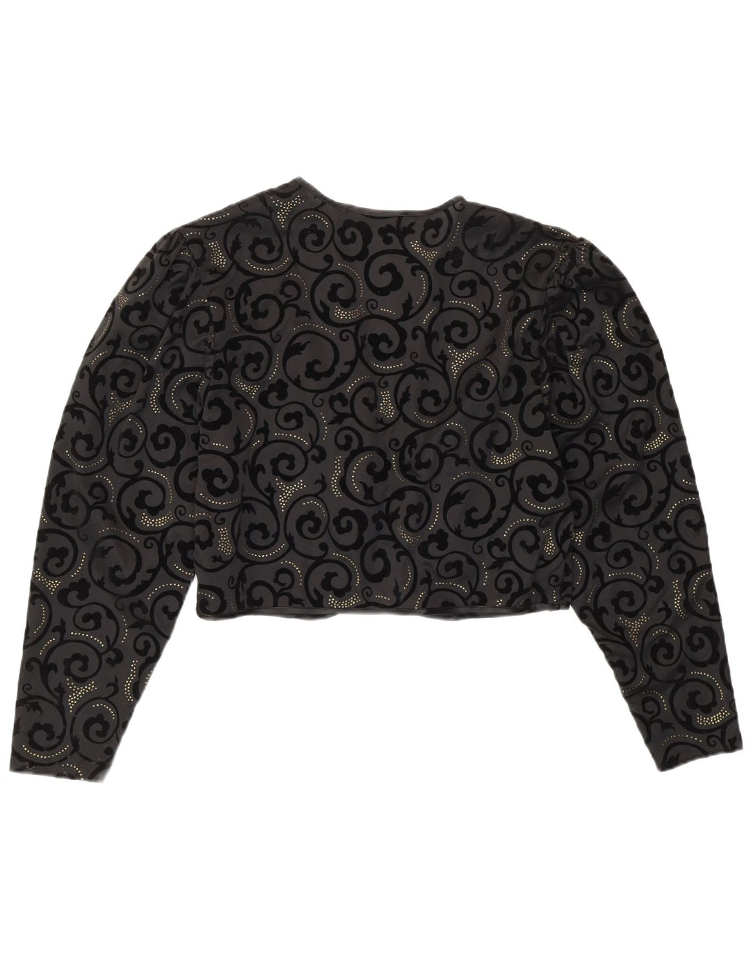 Brigitte Both Damen Bolero Top EU 42 Large Schwarz Paisley Polyester