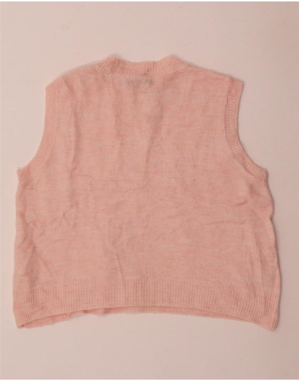 Oasis Damen Crop Vest Tank Top UK 16 Large Rosa Acryl