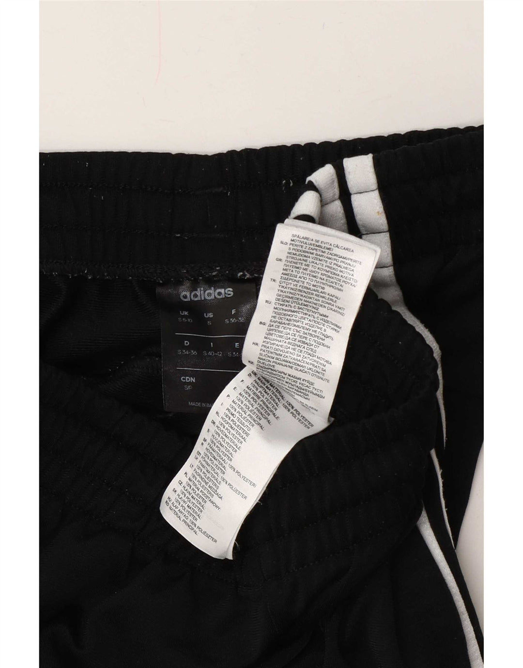 Adidas Damen Trainingshose UK 8/10 Small Schwarz Polyester